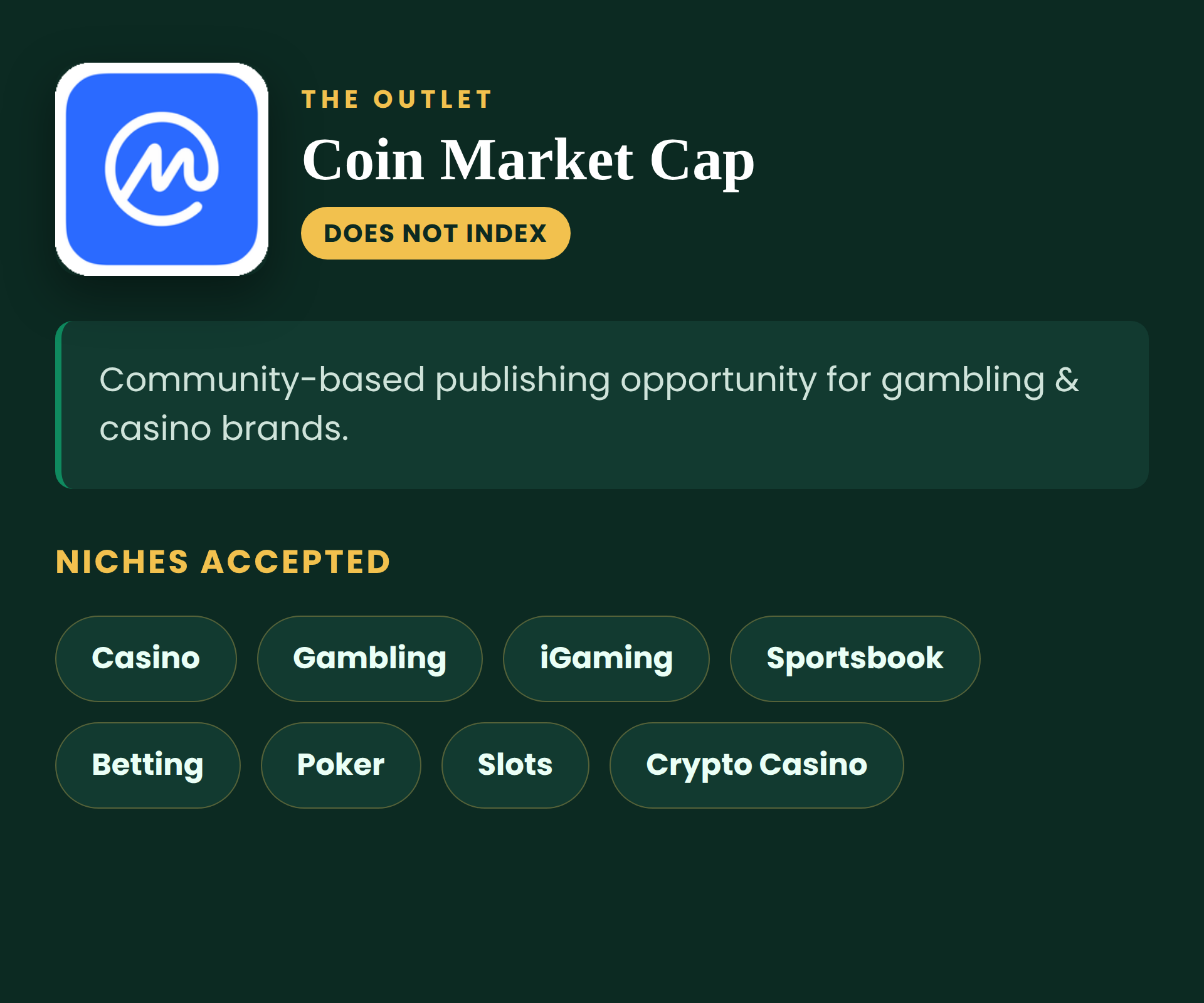 Coin Market Cap (Does not Index)(Gambling) - Image 3