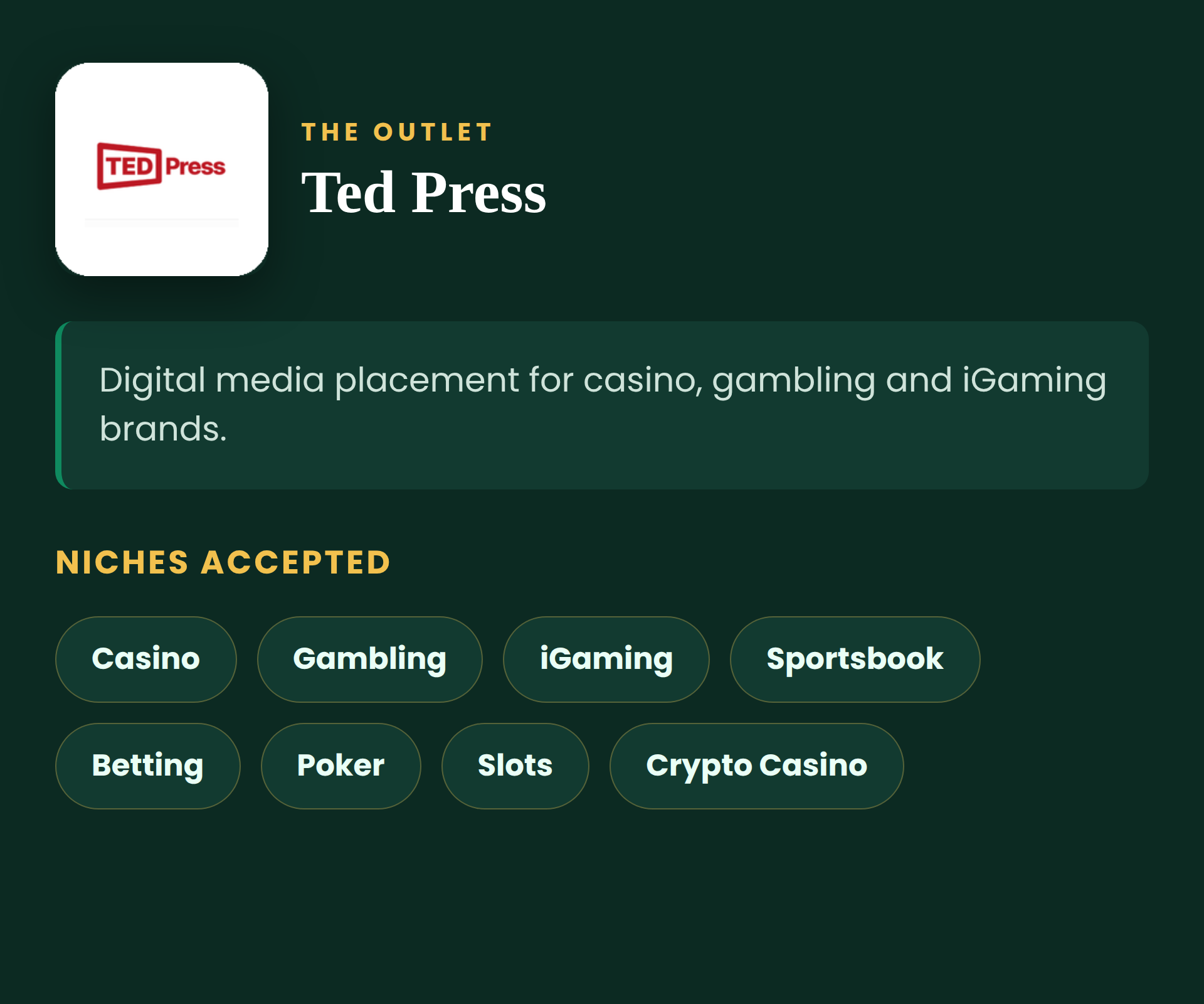 Ted Press (Gambling) - Image 3